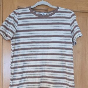 Striped Brown and Cream Shirt